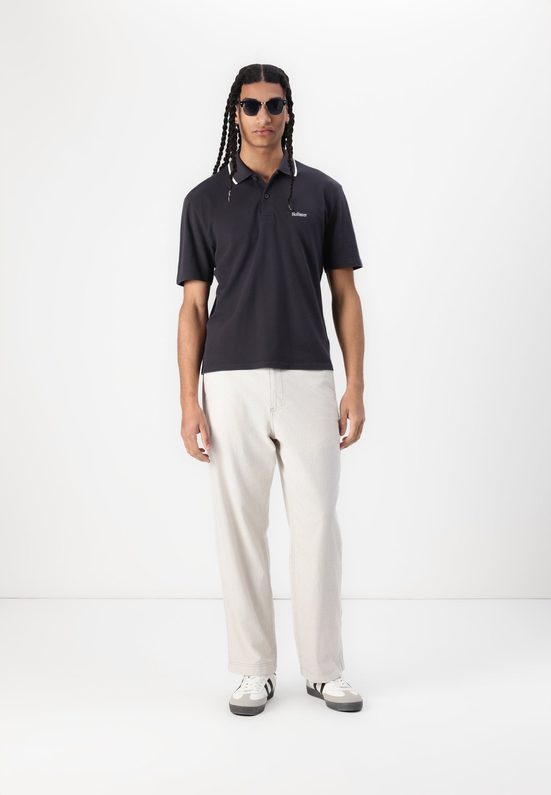 Hollister Co. Linen-Blend Flex-Waist Baggy Pants