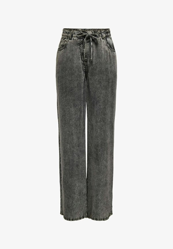 ONLY ONLKENYA Relaxed Fit - Straight leg jeans - nero denim