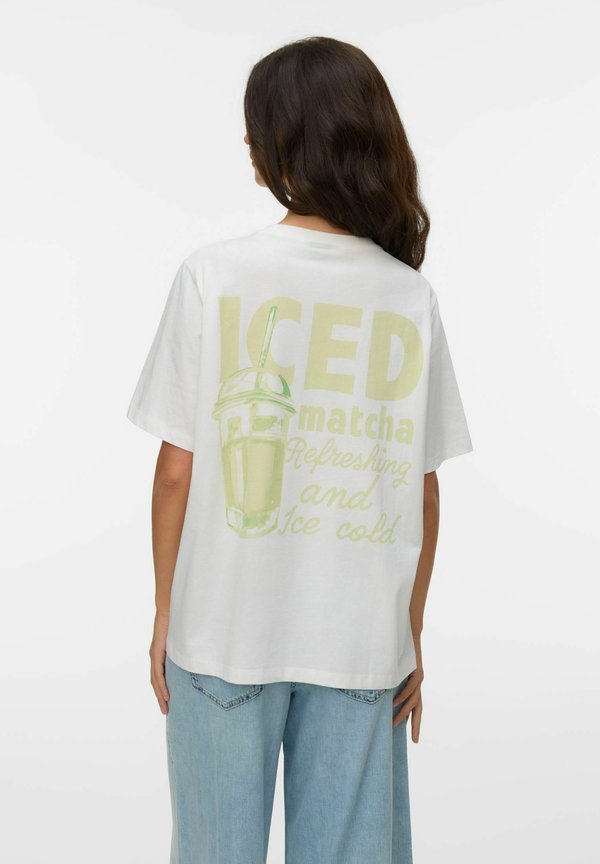 Vero Moda VMZANDRA - Print T-shirt - snow white