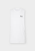 Under Armour LEFT CHEST CUT OFF TANK - Top - white/black