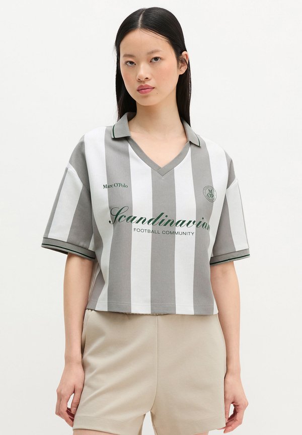 Marc O'Polo MOP CLUB '67 FOOTBALL TRIKOT SHIRT, CROPPED, STRIPED
