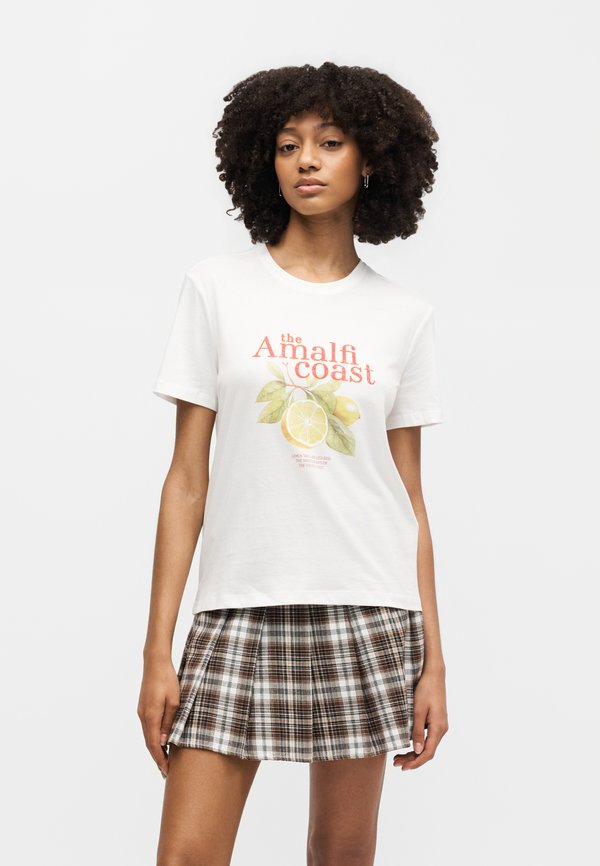 ONLY ONLHENNY BOX - Print T-shirt - cloud dancer