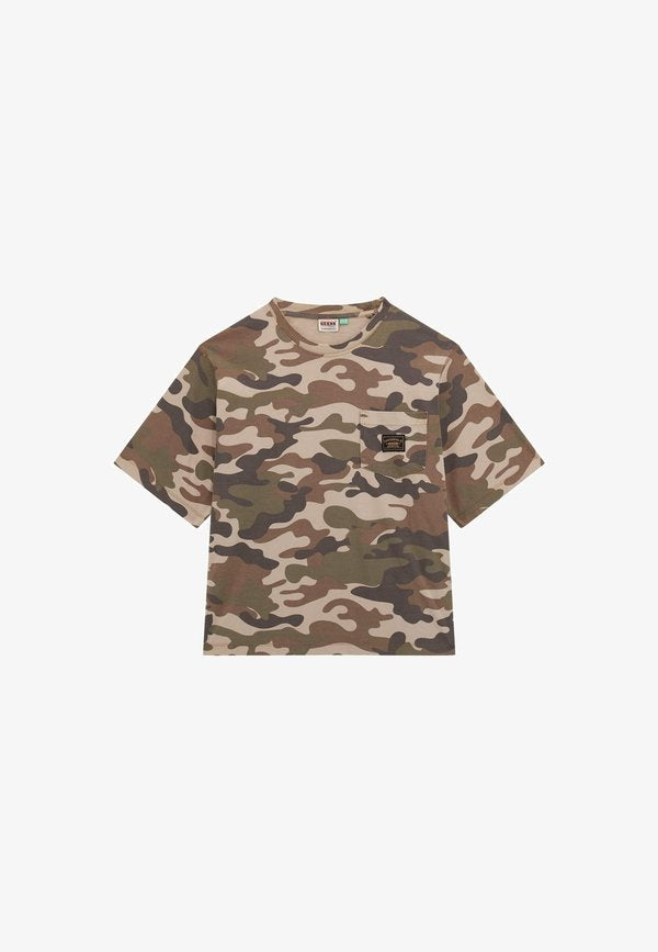 Guess MIT TARNMUSTER - Print T-shirt - camouflage