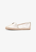 Tommy Hilfiger TH MONOGRAM METALLIC LEATHER ESPADRILLES - Espadrilles - gold-coloured