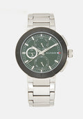 Tommy Hilfiger LORENZO - Watch - silver-coloured/green/black