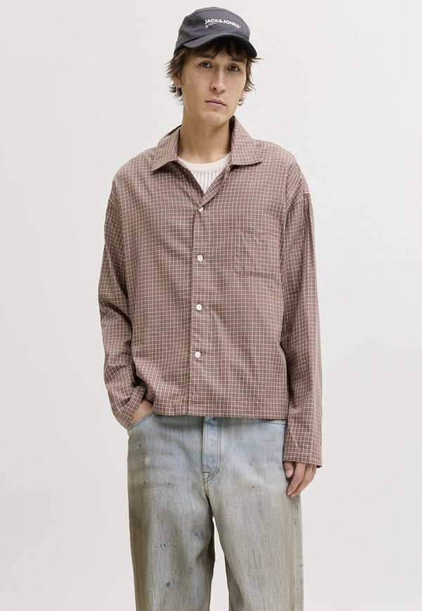 Jack & Jones JORAUSTIN CLEAN CHECK SHIRT LS SN - Shirt - nutmeg