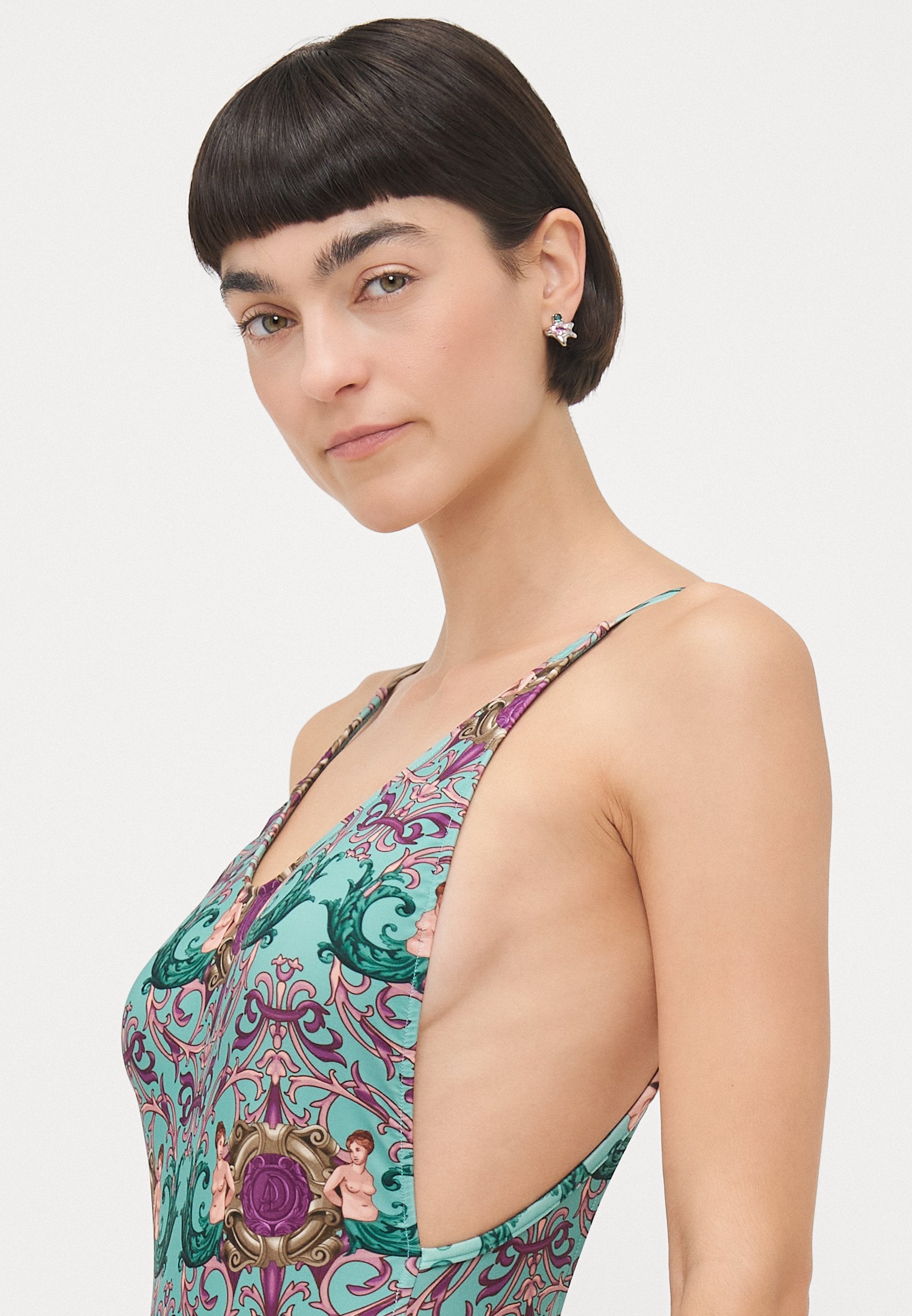 ADRIANA DEGREAS LE SIRENUSE SIDE BOOB SWIMSUIT