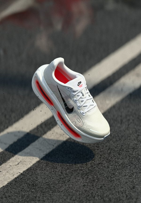 Nike Performance VOMERO PREMIUM - Road running shoes - white/black/bright crimson/photon dust/summit white