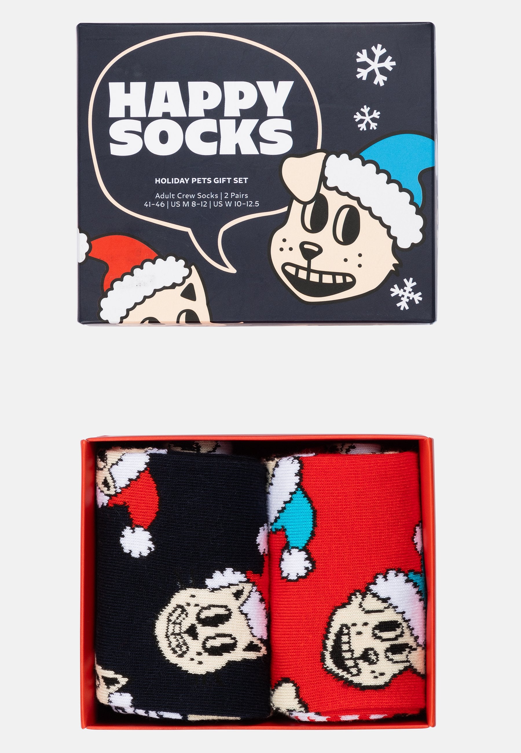 Happy Socks HOLIDAY CAT DOG GIFT UNISEX 2 PACK