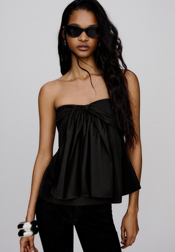 Bershka Top - black