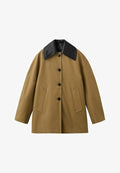 Mango Short coat - medium brown