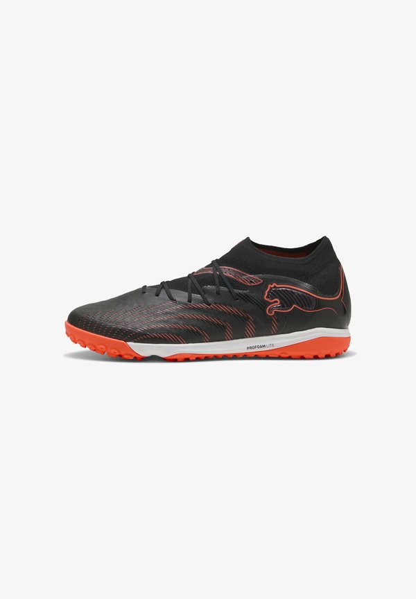 Puma FUTURE 9 PRO CAGE - Turf football boots - black/glowing red/strong gray