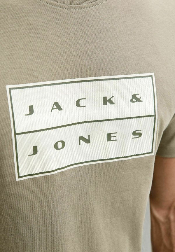Jack & Jones T-SHIRT PLUS SIZE LOGO T-SHIRT - Print T-shirt - vetiver