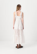 Malina ADRI EMBROIDERED TIE STRAP MAXI DRESS