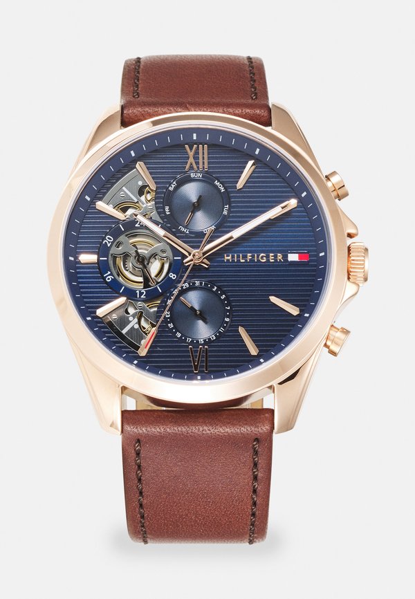 Tommy Hilfiger BAKER - Watch - brown/rose gold-coloured