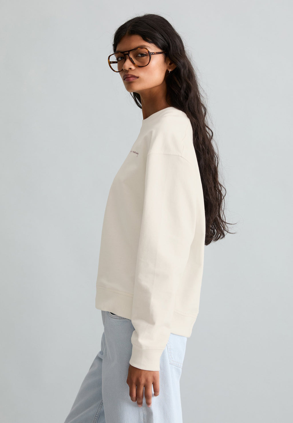 Marc O'Polo DENIM SWEATSHIRT, LSL, FRONT AND BACK PRINT