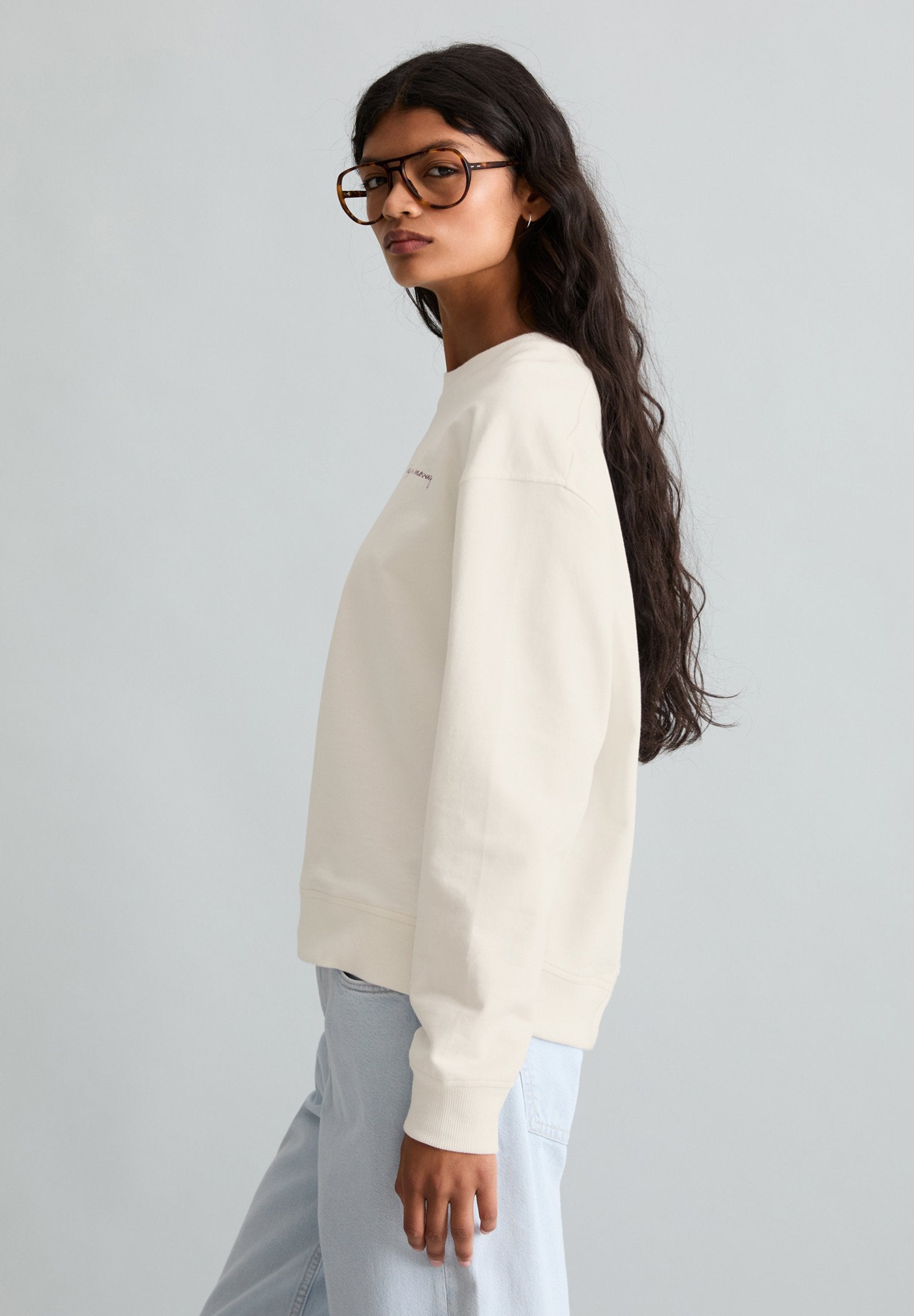 Marc O'Polo DENIM SWEATSHIRT, LSL, FRONT AND BACK PRINT
