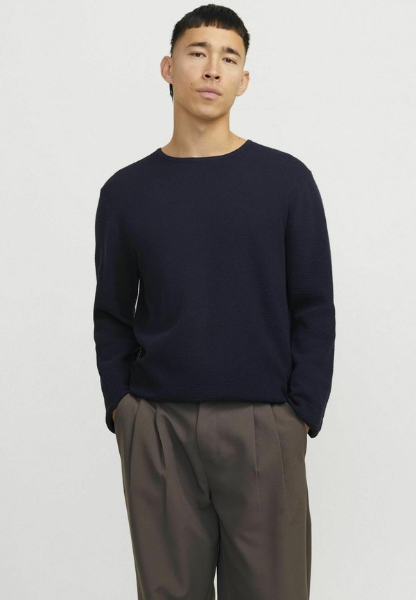 Jack & Jones Knitted Plain Knitted - Jumper - navy blazer