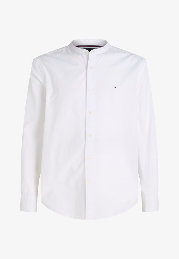 Tommy Hilfiger TH FLEX REGULAR FIT GRANDAD COLLAR SHIRT - Shirt - white