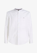 Tommy Hilfiger TH FLEX REGULAR FIT GRANDAD COLLAR SHIRT - Shirt - white