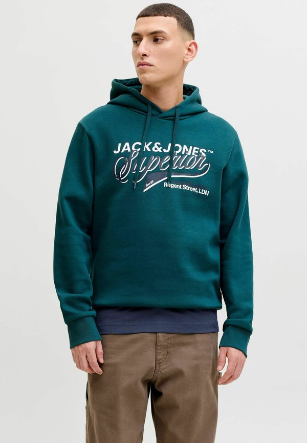 Jack & Jones JJELOGO SWEAT HOOD 2 COL 25/26 NOOS - Hoodie - atlantic deep