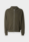 YOURTURN UNISEX WAFFLE RELAXED FIT ZIP-UP HOODIE