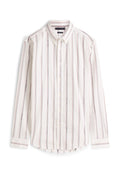 REGULAR FIT LOGO PINSTRIPE JACQUARD SHIRT Media 1