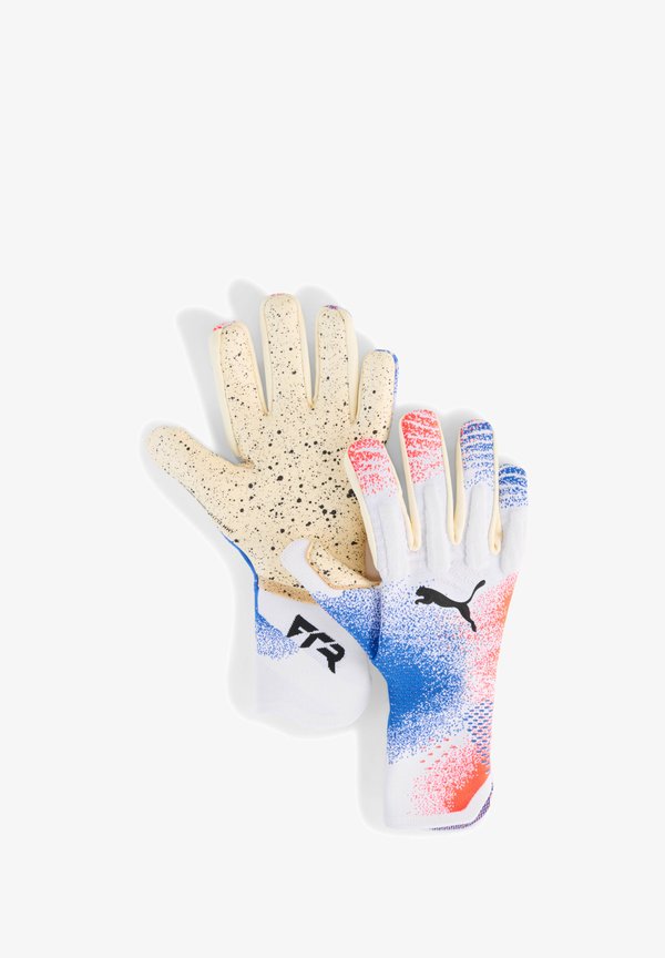 Puma FUTURE ULTIMATE - Goalkeeping gloves - white/glowing red/ultra blue