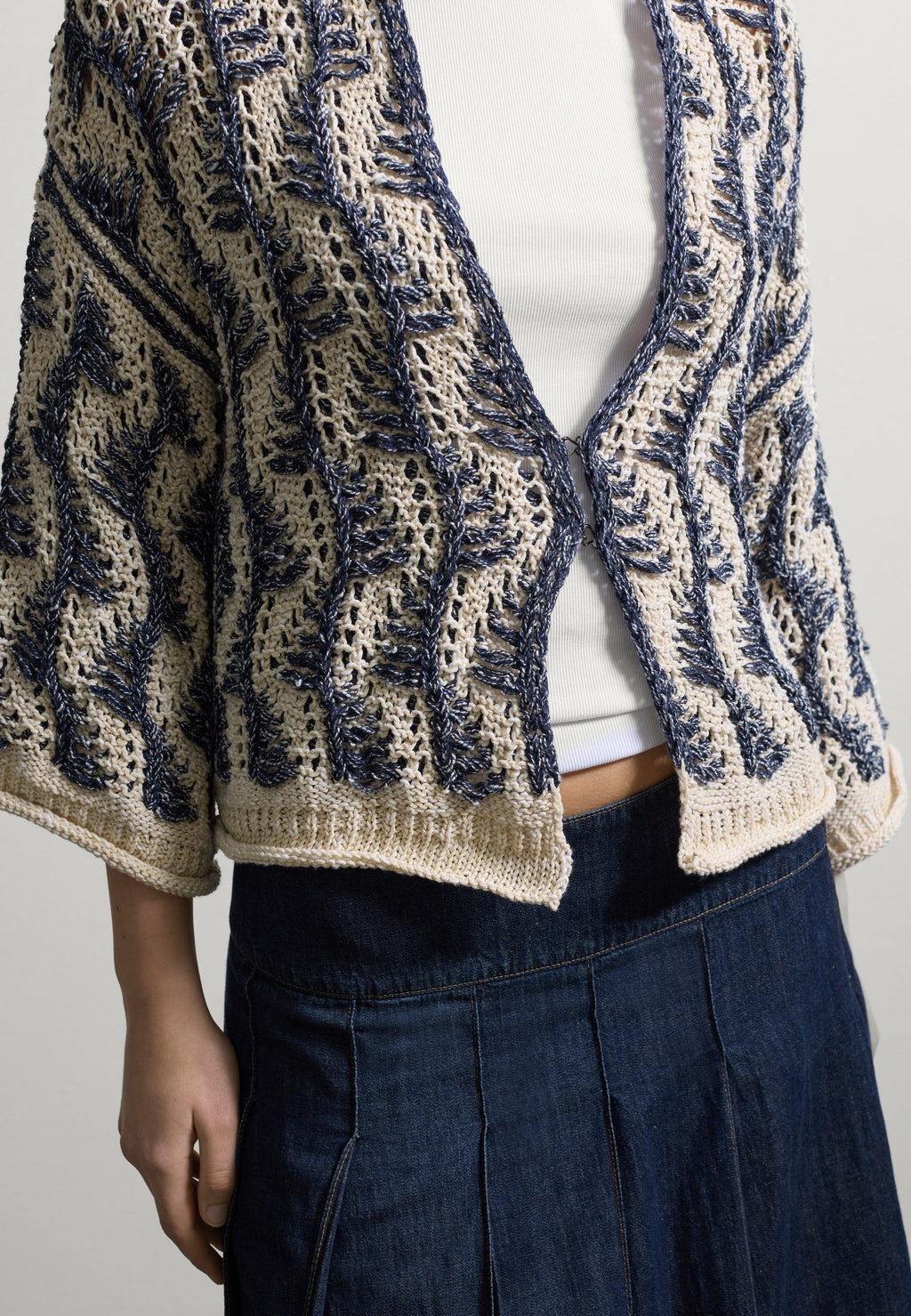 Stefanel OPEN CONTRASTING MOTIF.