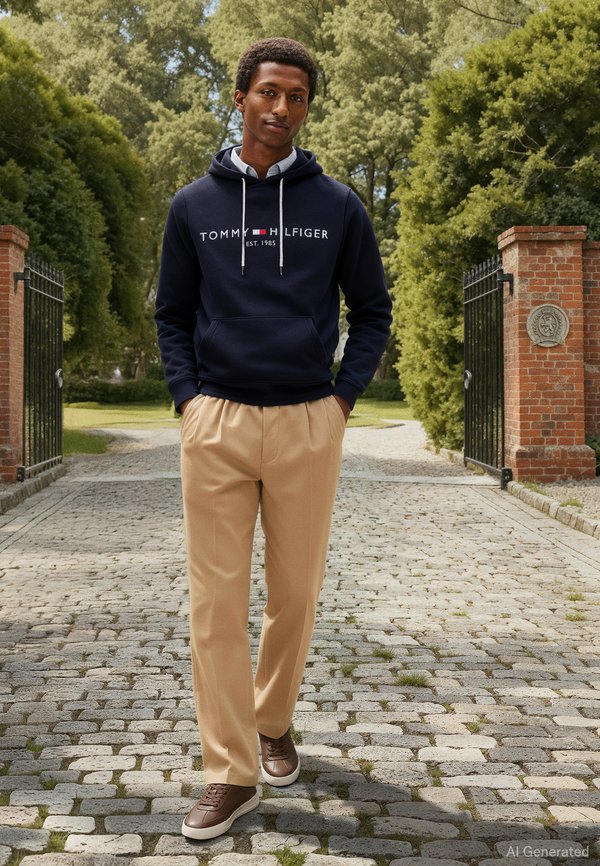 Tommy Hilfiger CORE LOGO HOODY - Hoodie - blue