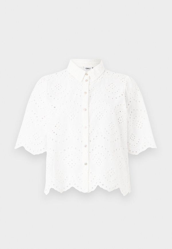 ONLY ONLVALAIS - Button-down blouse - cloud dancer