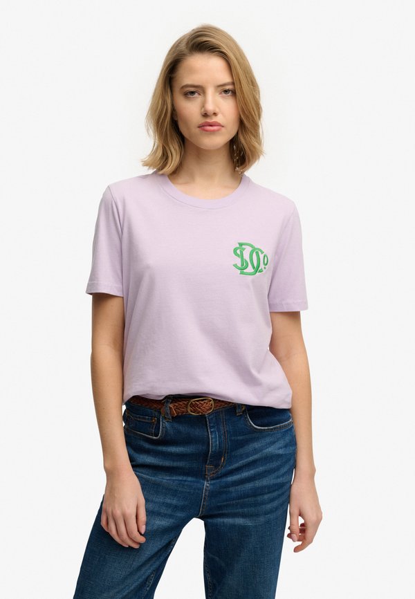 Superdry & Co Print T-shirt - parma violet purple