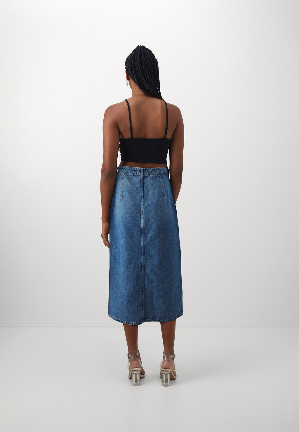 ONLY ONLCECE MIDI BUTTON SKIRT