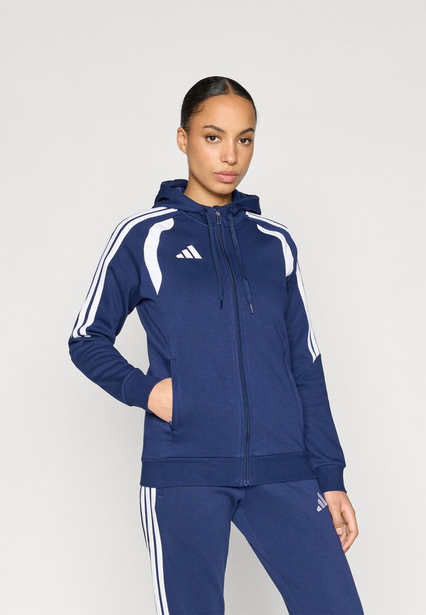 adidas Performance TIRO26 LEAGUE FULL ZIP HOODIE - Zip-up sweatshirt - team navy blue/white
