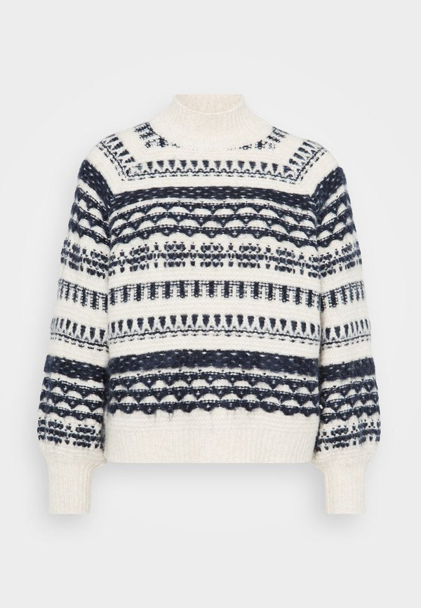 Vero Moda Petite VMHENYA HIGHNECK - Jumper - birch/navy