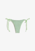Bershka STRIPED TRIANGLE BIKINI BOTTOM - Bikini bottoms - neon green