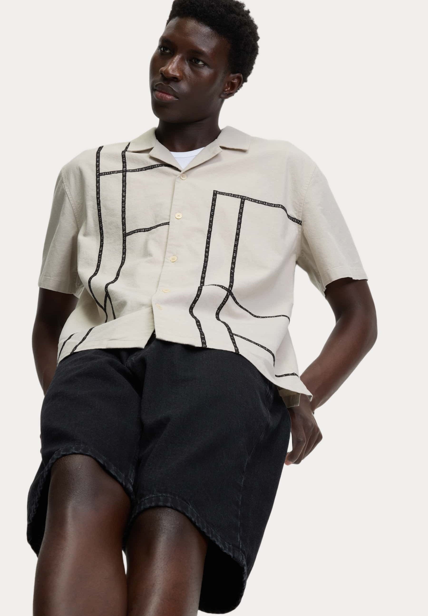 Marks & Spencer ABSTRACT LINE EMBROIDERY