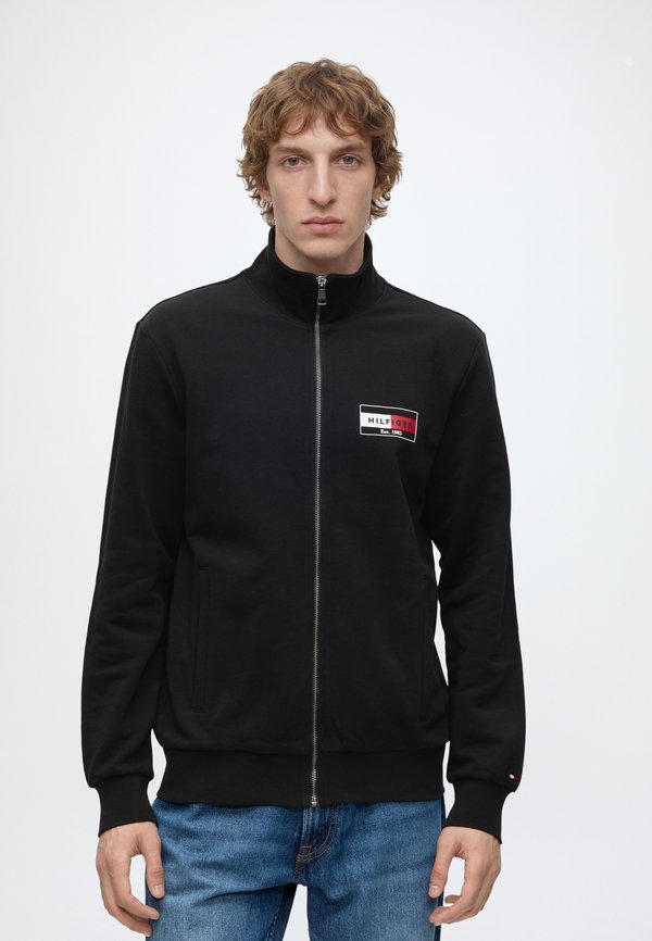 Tommy Hilfiger SMALL FLAG  - Zip-up sweatshirt - black