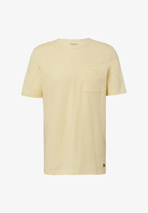 s.Oliver FLAMM UND OFFENEN KANTEN - Basic T-shirt - hellgelb