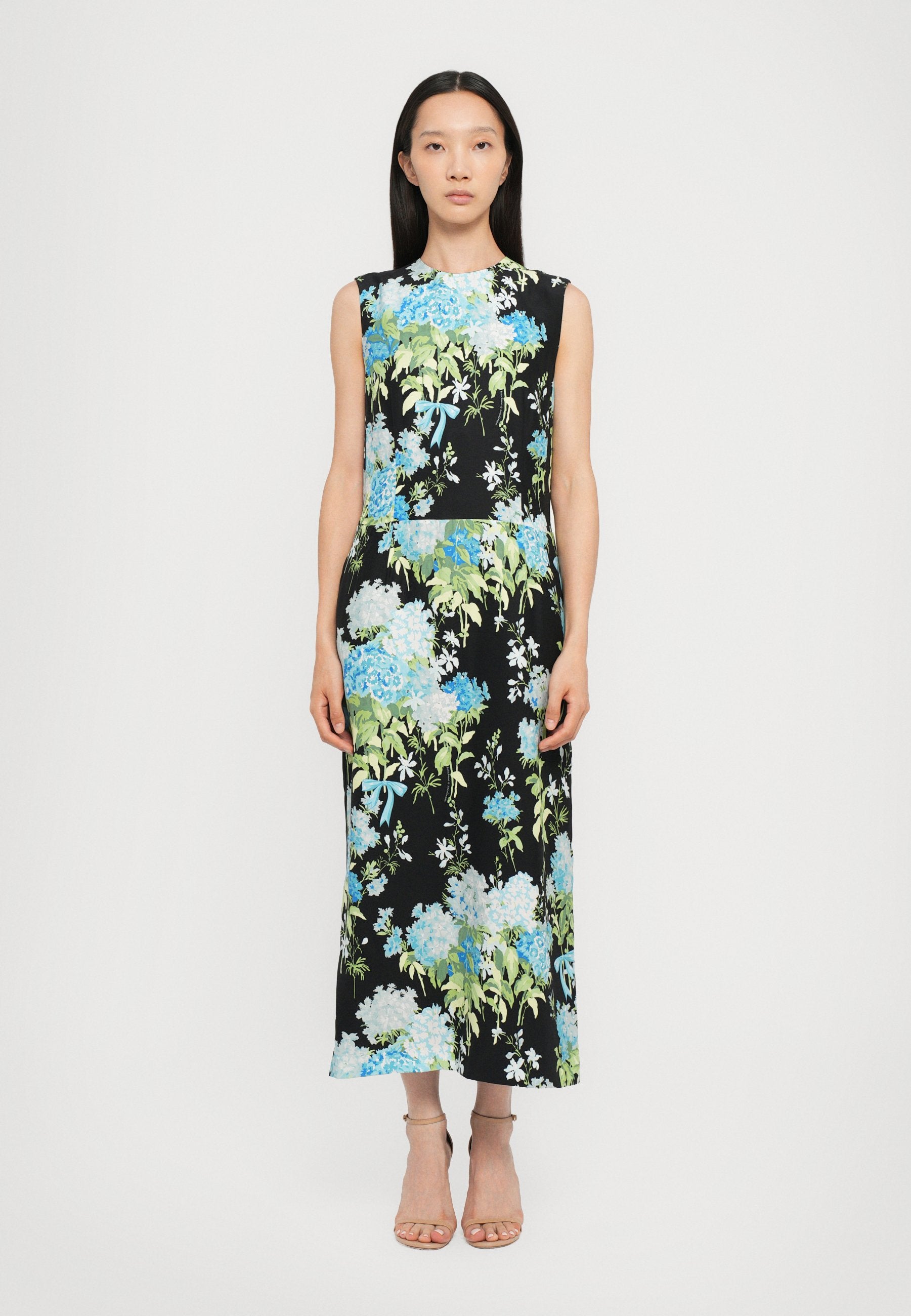 MOSCHINO ALL OVER SWEET WILLIAMS PRINT DRESS