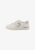TOM TAILOR SNEAKER LOW - Trainers - white/gold