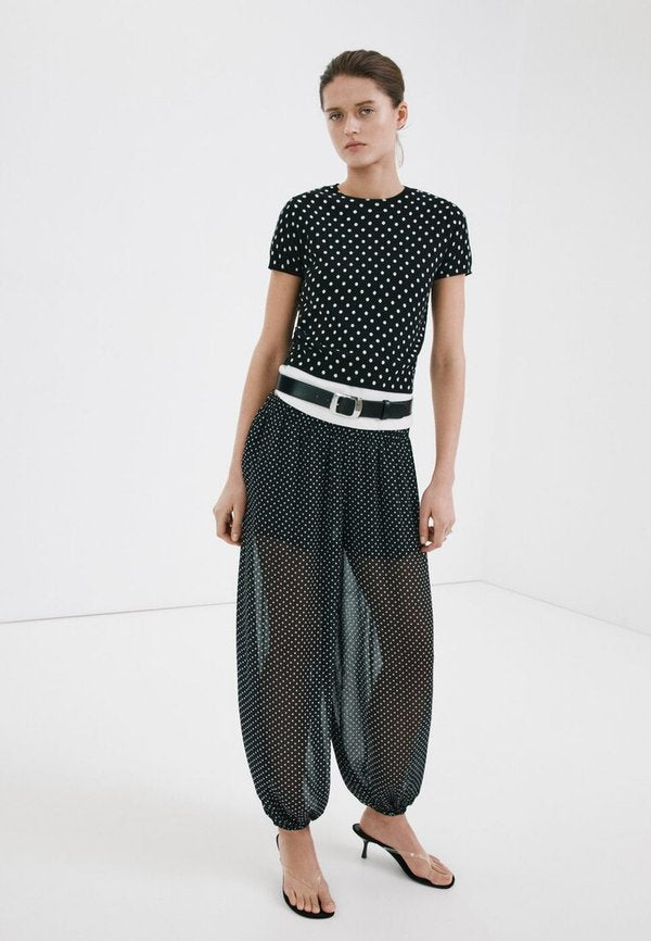 Mango ADULT - Print T-shirt - black