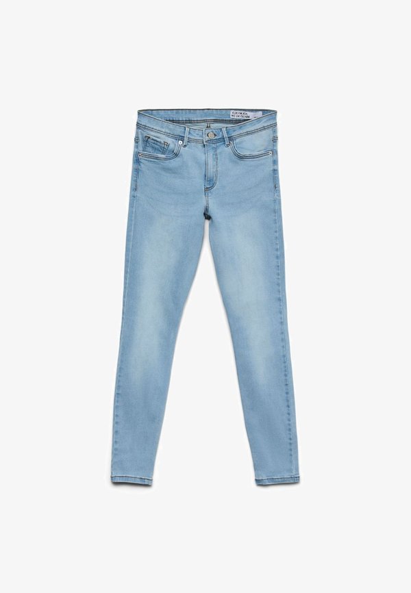 Vero Moda VMTANYA PIPING JEANS - Jeggings - light blue denim