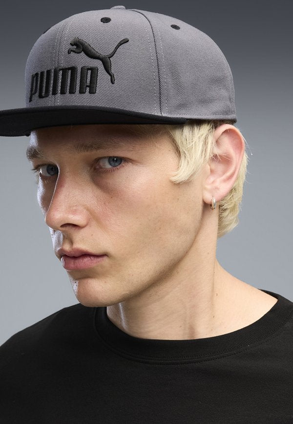 Puma ESSENTIALS NO. 1 LOGO CAP MIT FLACHEM SCHIRM UNISEX - Cap - moody gray- black