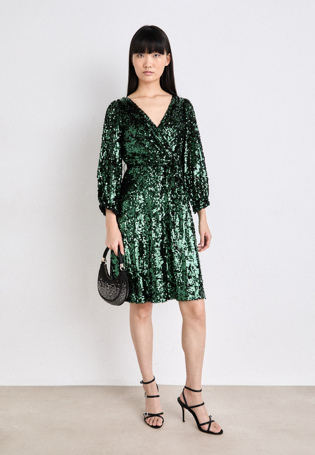 DKNY SEQUIN SURPLICE WRAP