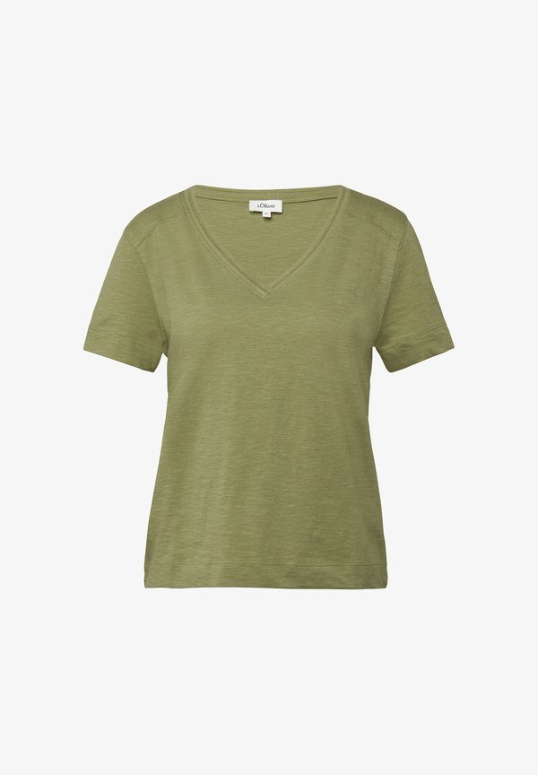 s.Oliver T-SHIRT - Basic T-shirt - olivgrün