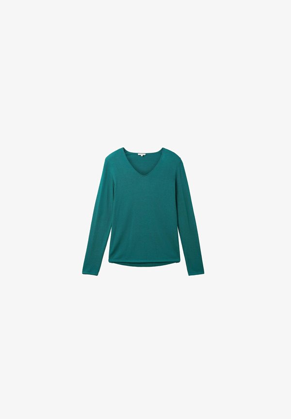 TOM TAILOR SWEATER BASIC V-NECK - Jumper - grün
