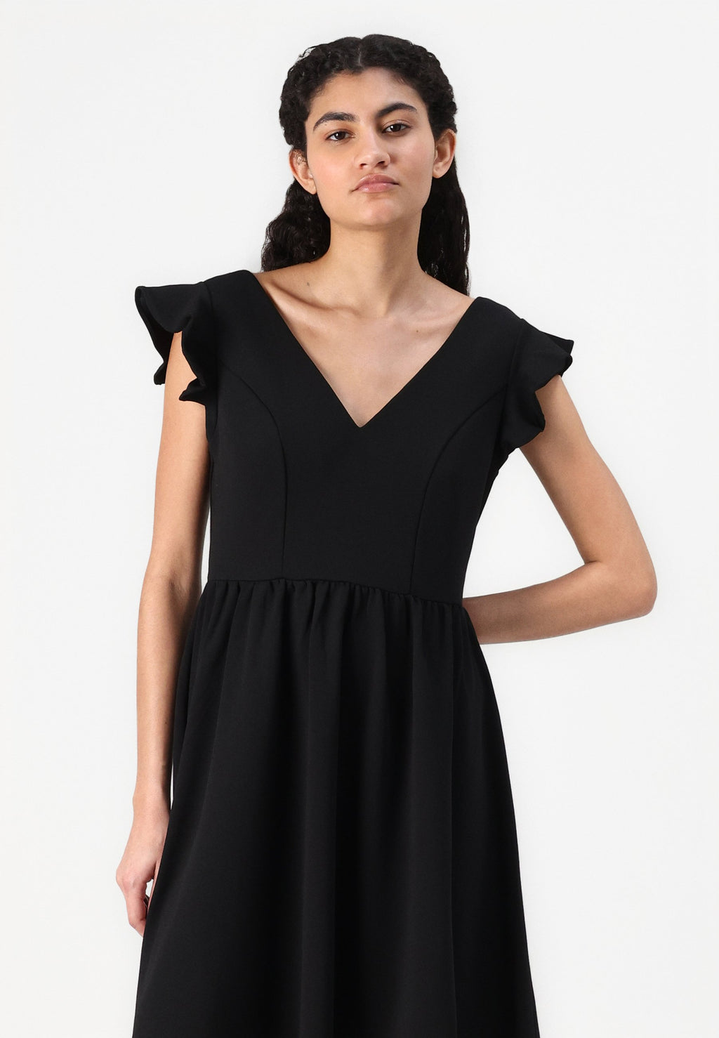 VILA VICLARA FLOUNCE SLEEVES DRESS