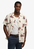 Superdry & Co CABANA POOLSIDE SHORT SLEEVE - Shirt - lotus flower off white