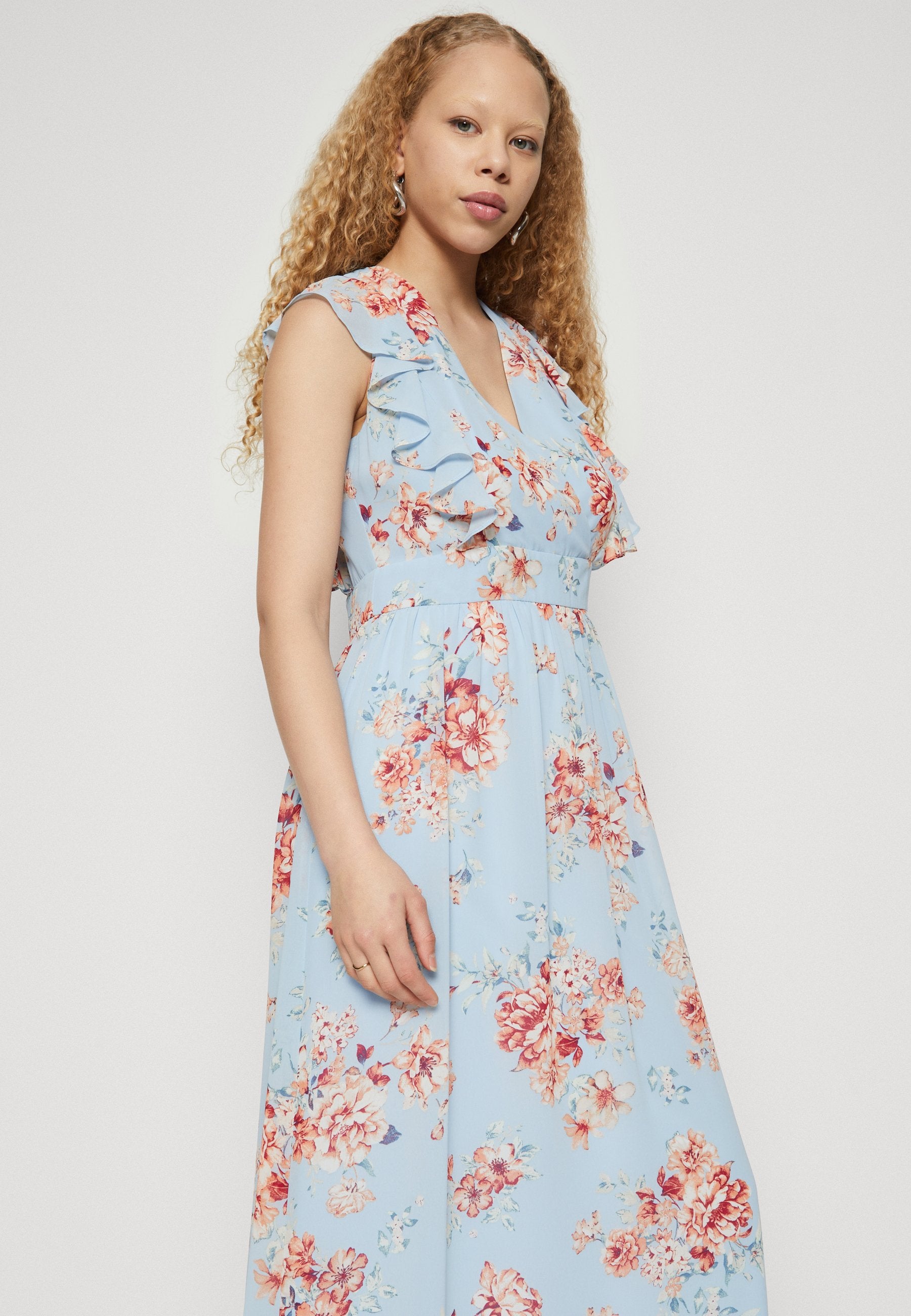 VILA VIKARIN V NECK ANKLE DRESS